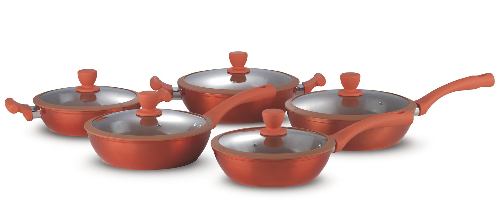 LIETTA Crimson Ceramic Cookware Set