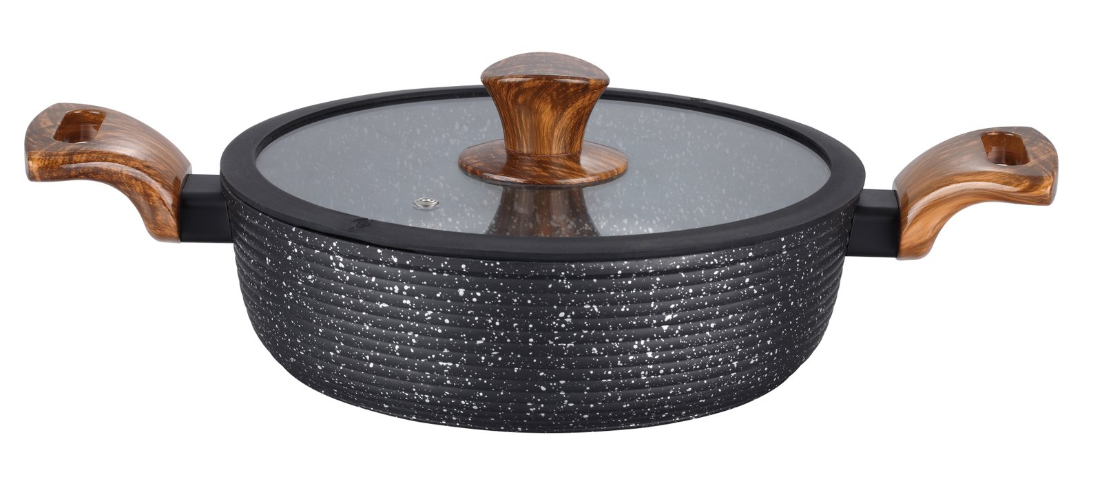 LIETTA Midnight Granite Casserole